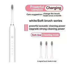 6 Modes Electric Toothbrushes for Adults Kids Smart Timer Rechargeable Whitening Toothbrush IPX7 Waterproof Tooth brush holder