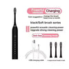 6 Modes Electric Toothbrushes for Adults Kids Smart Timer Rechargeable Whitening Toothbrush IPX7 Waterproof Tooth brush holder