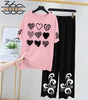 Black Women Printed Night Suit Fabric Jersey