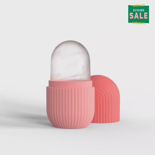 Silicone Ice Cube Roller Massager for Face Eyes and Neck Naturally Conditioning and Skin Care De Puff Eye Bags Reduce Migraine Pain Reusable Massage Silicone Ice Mold