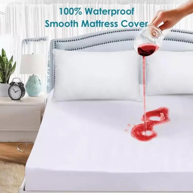 Waterproof Double bed Mattress Cover Material Cotton Color Random 6 by 6.5 Feet Waterproof Double bed Mattress Cover Material Cotton Color Random 6 by 6.5 Feet